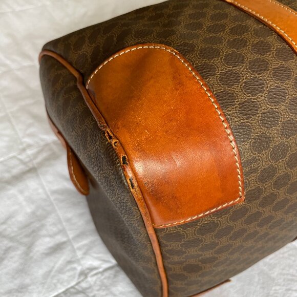 [SOLD] Authentic Céline Brown Coated Canvas Macadam Boston Bag - Picture 8 of 16